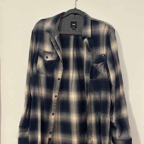 Vans Navy and Cream Checkered Shirt - Picture 1 of 2